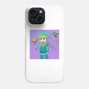 Happy Wizard and Dragon Phone Case