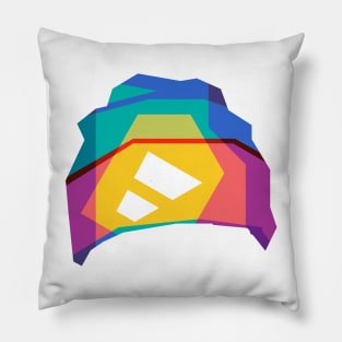 skull of pop art woman Pillow