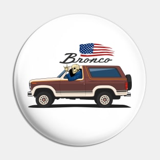 Truck bronco 1986 f150 xlt 4x4 skull metal brown Pin