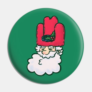 Oversized Cowboy Hat Santa Pin