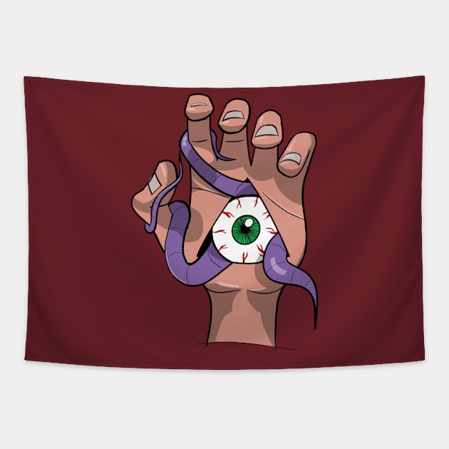 Little Monster in my Hand Tapestry by tos42