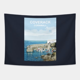 Coverack, Cornwall, England. Summer seaside harbour landscape Tapestry