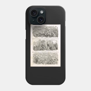 Victorian Pantomime Night By Phiz 1848 Phone Case