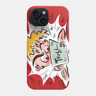 Cartoon of Nasty Social Media Trolling Phone Case