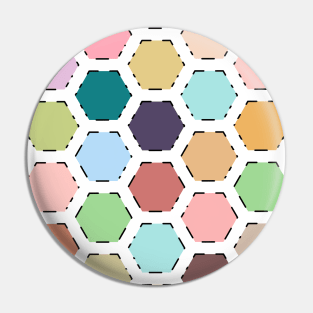 Pastel hexagons Pin