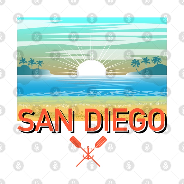 San Diego Design, with Orange Lettering by VelvetRoom