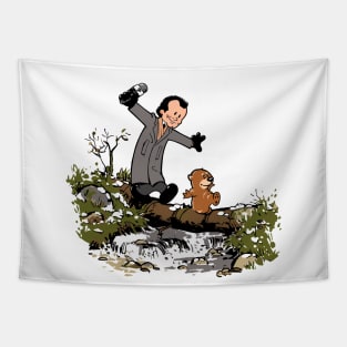 Happy Groundhog Day Tapestry