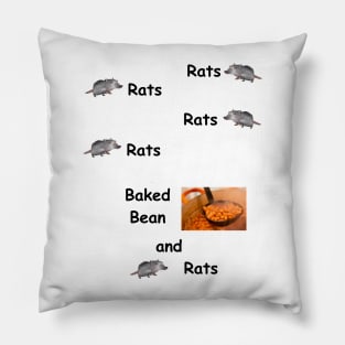 rats rats rats rats baked bean and rats jerma slogan t-shirt Pillow