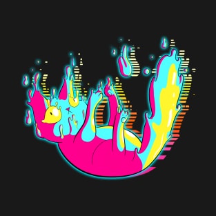 Melting Retrowave Cat T-Shirt