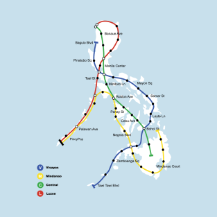 Philippines Transit Map T-Shirt