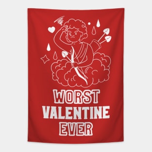 Worst Valentine Ever Cupid Tapestry