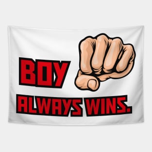 boy always wins boxing punch Tapestry