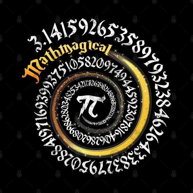 Mathmagical Spiral Pi Wizard Spell Math Geek 3.14 Pi Day Gift by andzoo