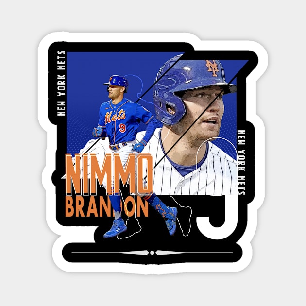 Brandon Nimmo Baseball Paper Poster Mets - Brandon Nimmo - Sticker