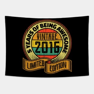 5 years of being awesome vintage 2016 Limited edition Tapestry