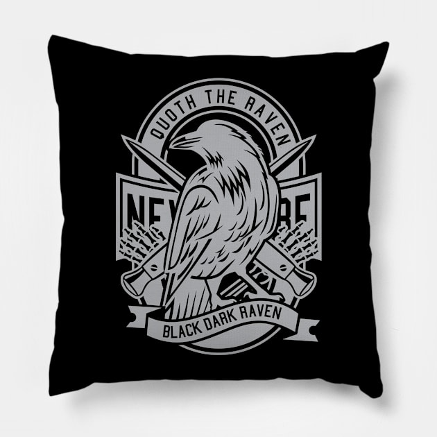 NEVERMORE Pillow by midwestprowrestling