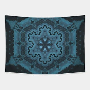 Blue Snowflake Christmas Holiday Tapestry