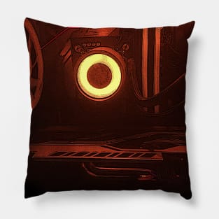 orange pc gaming Pillow