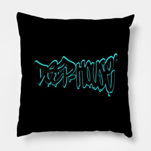 deep-house graffiti tag Pillow