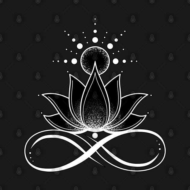 Lotus flower & infinity sign 02 by AudreyJanvier