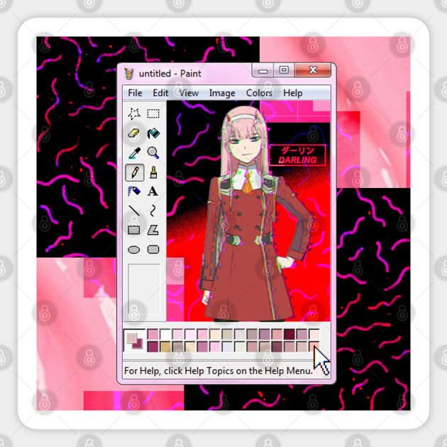 Zero Two Darling In The Franxx Aesthetic Zero Two Sticker