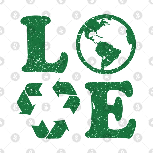 Love Earth Day Recycling Environment Vintage by snnt