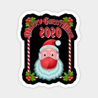 Merry Christmask 2020 Santa Mask Pandemic Christmas Magnet