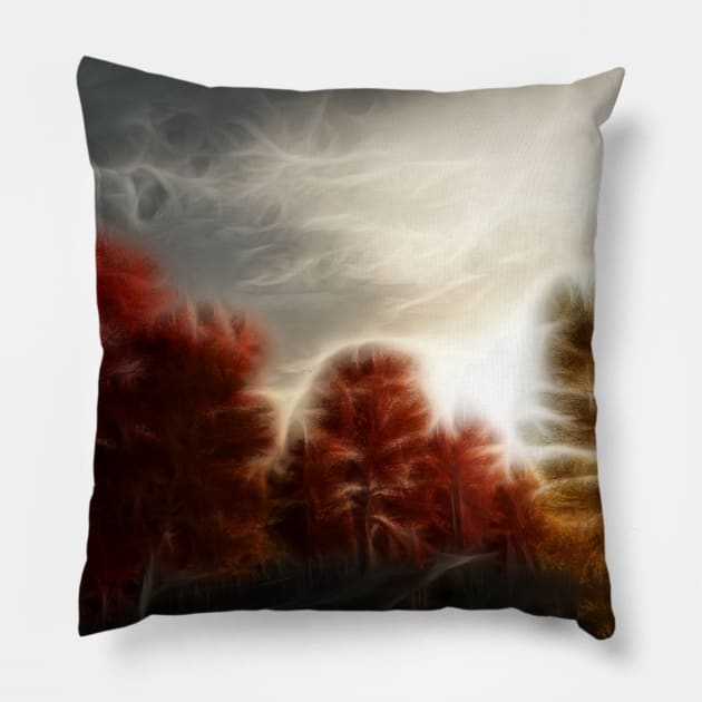 Impressionist autumn scene Pillow by rolffimages