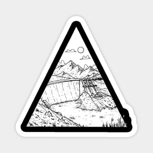 triangle mountains view Magnet