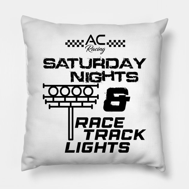 Saturday Night Lights (Black) Pillow by AC Racing