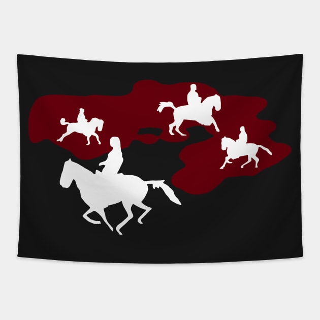 The Good the Bad and the Ugly - Title Horses Montage (Dark) Tapestry by vintage-art