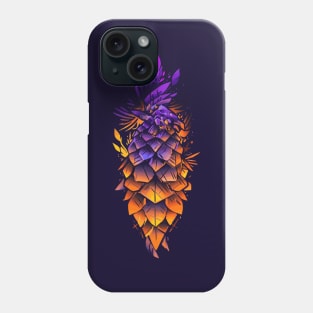 A pine cone sunset watercolor Phone Case