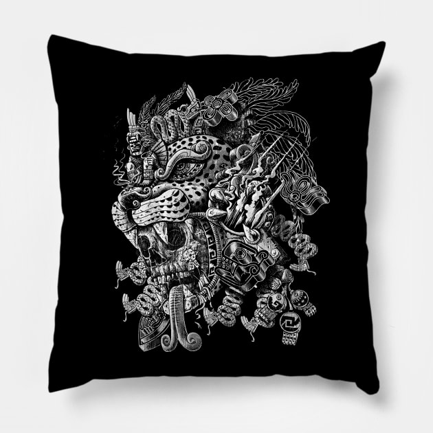 Jaguar Warrior Pillow by qetza