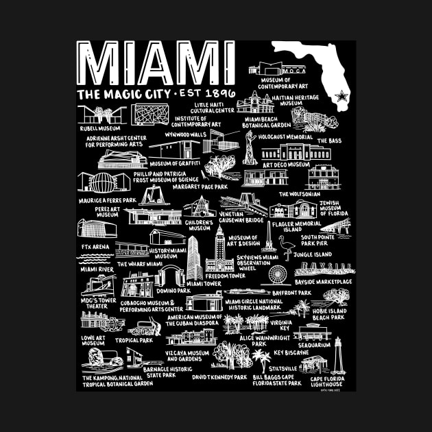 Miami Map by fiberandgloss