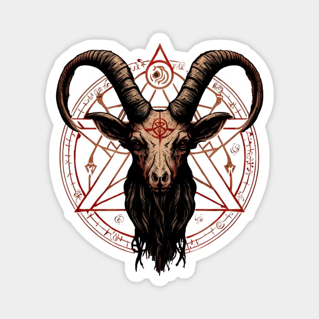 Satanic Goat Baphomet Magnet by K3rst