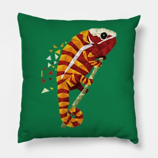 Chameleon poly art Pillow