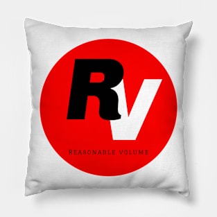 reasonable volume retro logo Pillow