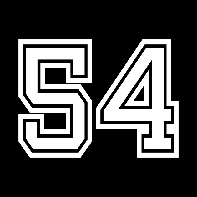 Number 54 for a sports team, group, or community T-Shirt by DariBangAngga