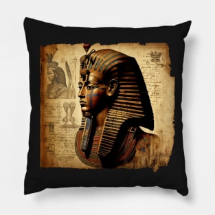 Egyptian Pharohs on Papyrus Pillow