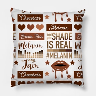 Drippin Melanin Sexy Lips Pattern Pillow