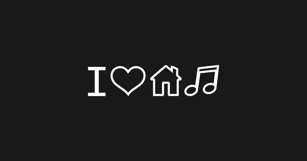 I Love House Music I Love House Music Sticker TeePublic