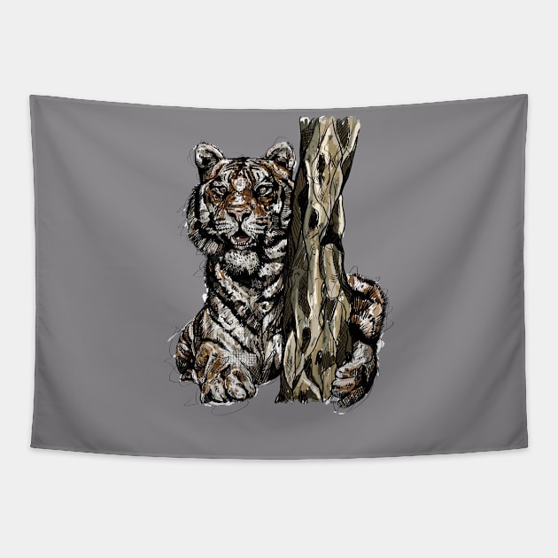 Bengal Tiger Tapestry by JuicyCreations