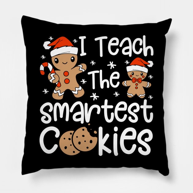 I Teach The Smartest Cookies Christmas Pillow by antrazdixonlda