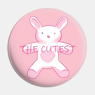 The cutest bunny pink and white Pin