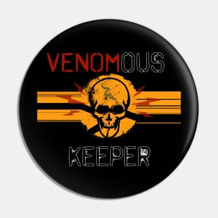Venomous Keeper Skull (orange) Pin