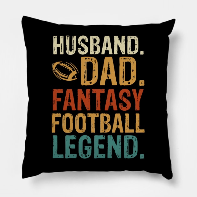 Husband Dad Fantasy Football Legend Pillow by GameOn Gear