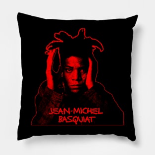 Jean Michel red retro Pillow