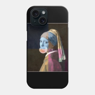 The Girl With A Pearl Earring And Bubble Gum Phone Case