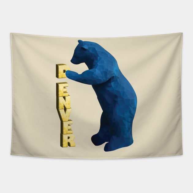 Denver Bear Tapestry by Garbu