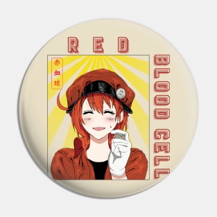 cells at work red blood cell with BACK PRINT Pin